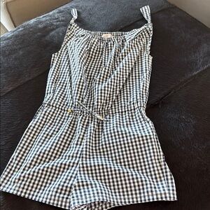Tory Burch Women’s Gingham one piece romper NWOT